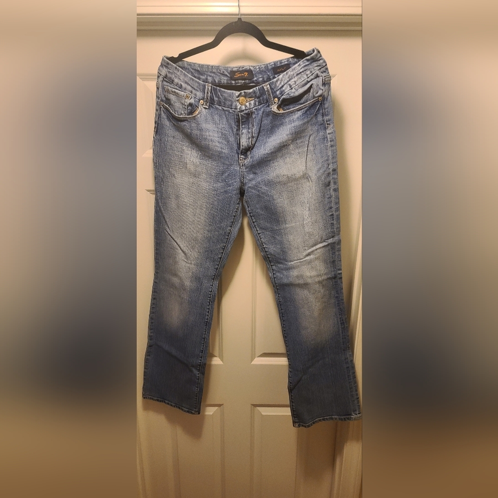 Seven7 Women's Boot Cut Jeans in Blue Size 12